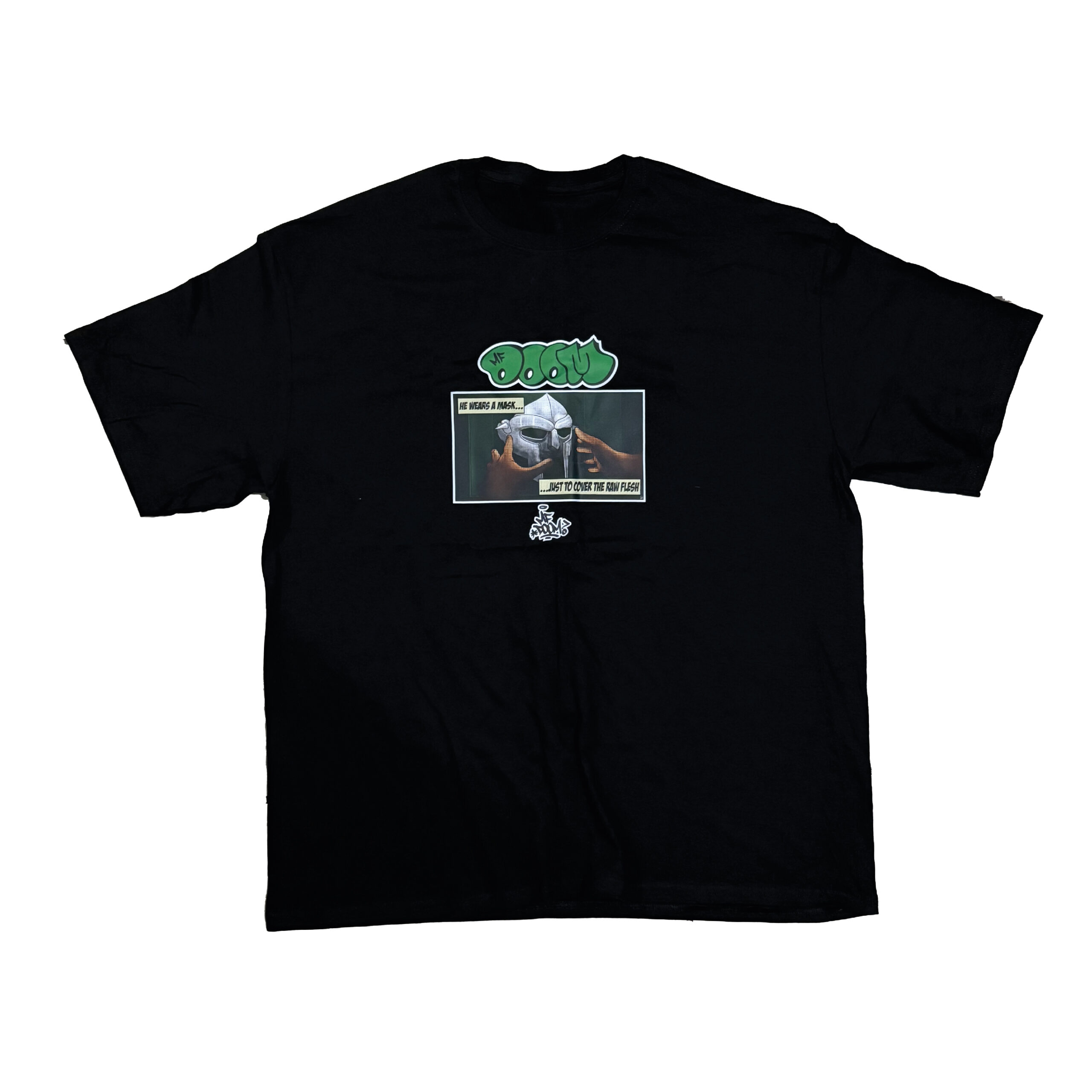 Playera Negra - Talla XG - Marca -BONE STREET - Diseño Mf Doom Comic2