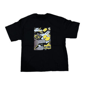 Playera Negra Talla extra grande, marca -BONE STREET, Diseño Wu-tang clan keyboard-